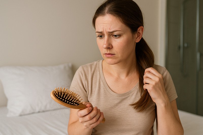Piel opaca caída de cabello uñas débiles